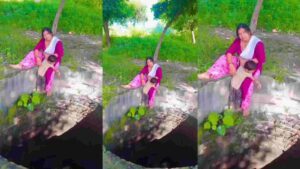 Woman Performs Risky Stunt: Wraps Child On Leg As She Films Reel On Edge Of Open Well | Watch