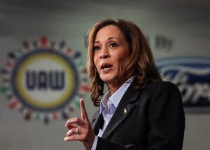 Watch: Kamala Harris Responds To Rally-Goer Yelling “Trump Is Going To Jail