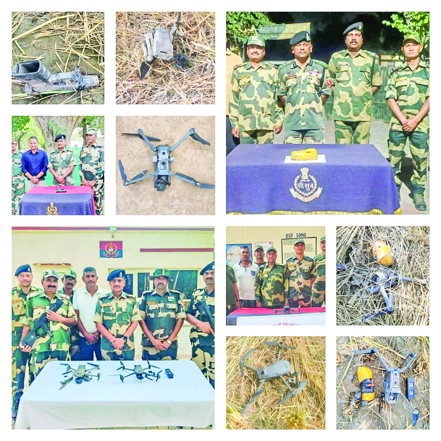 BSF thwarts smuggling bid, seizes 5 drones, firearm, and heroin on Diwali Eve