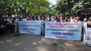 Assam: Guwahati Citizens Protest Tree Felling At Historic Lake For Flyover Construction