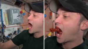 US Astronaut Sips Ketchup Straight From The Bottle In The ISS | WATCH