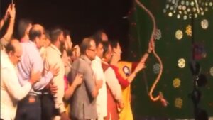 Delhi CM Atishi Joins Community for Vibrant ‘Ravan Dahan’ Celebration at IP Extension | Watch