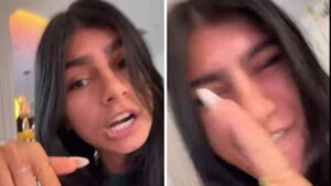 Watch: Ex-porn star Mia Khalifa mocks US military