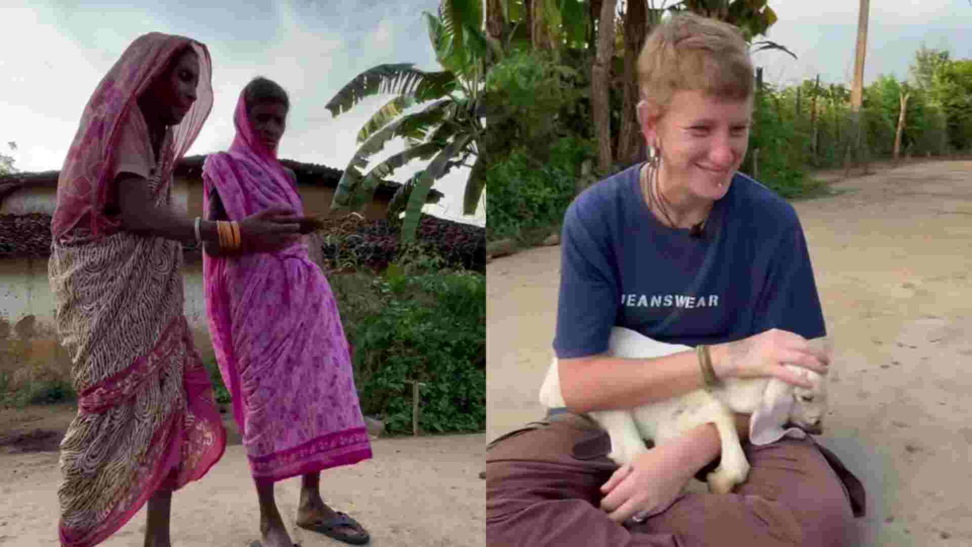 Foreigner Connects with Local Woman in Madhya Pradesh Village | Watch