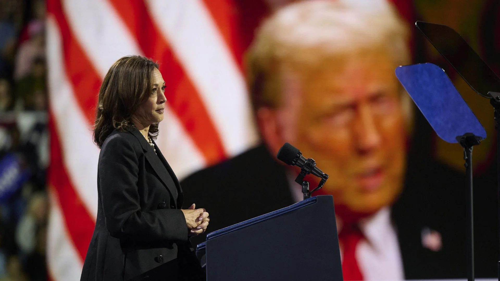 Watch: Harris Labels Trump 