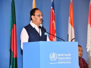 JP Nadda Elected Chairperson of WHO Southeast Asia Session