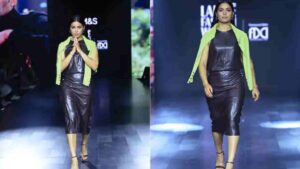 Manu Bhaker Debuts On Ramp at Lakmé Fashion Week x FDCI