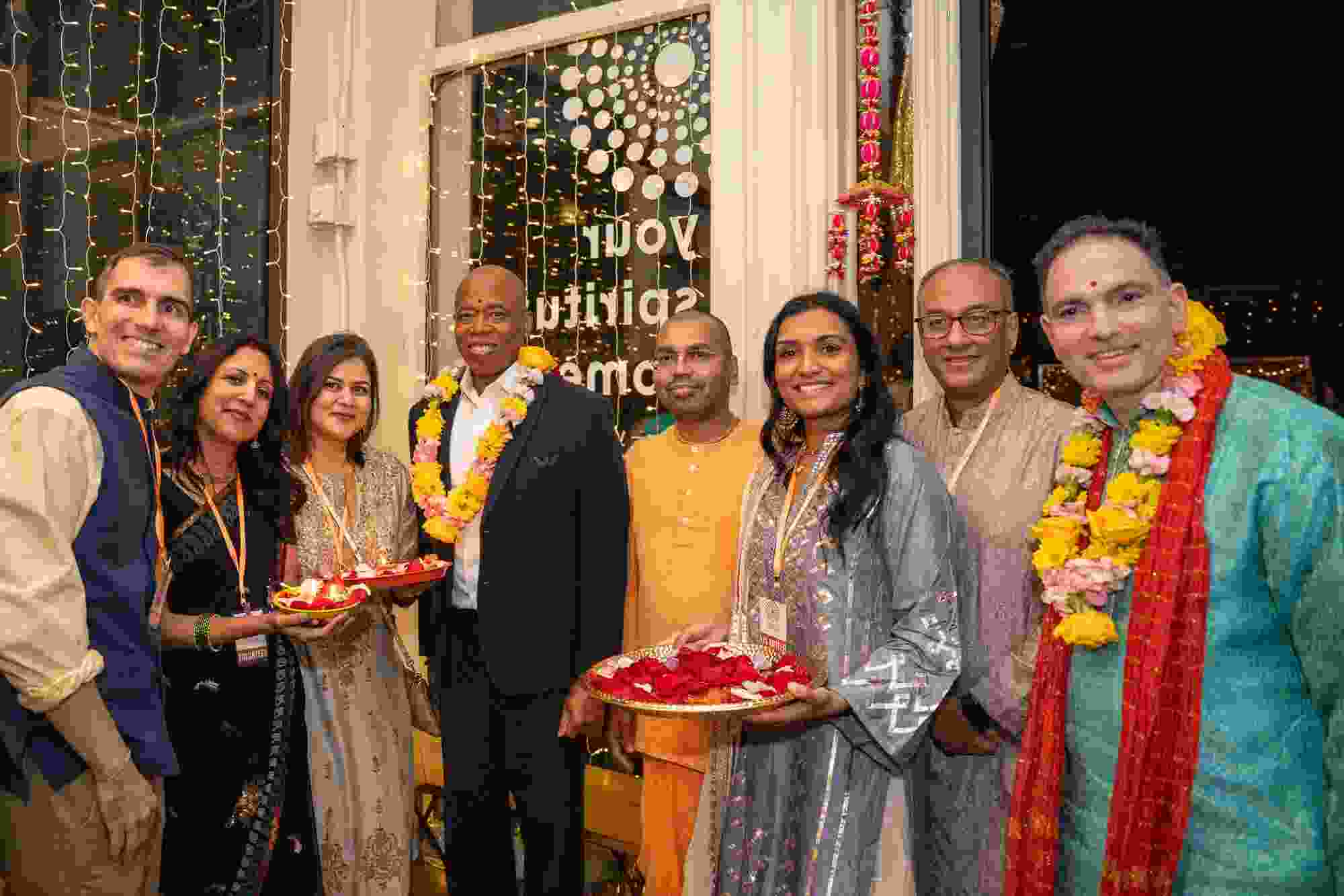 Mayor Eric Adams Joins Indian Community in Vibrant Diwali Celebration at Times Square