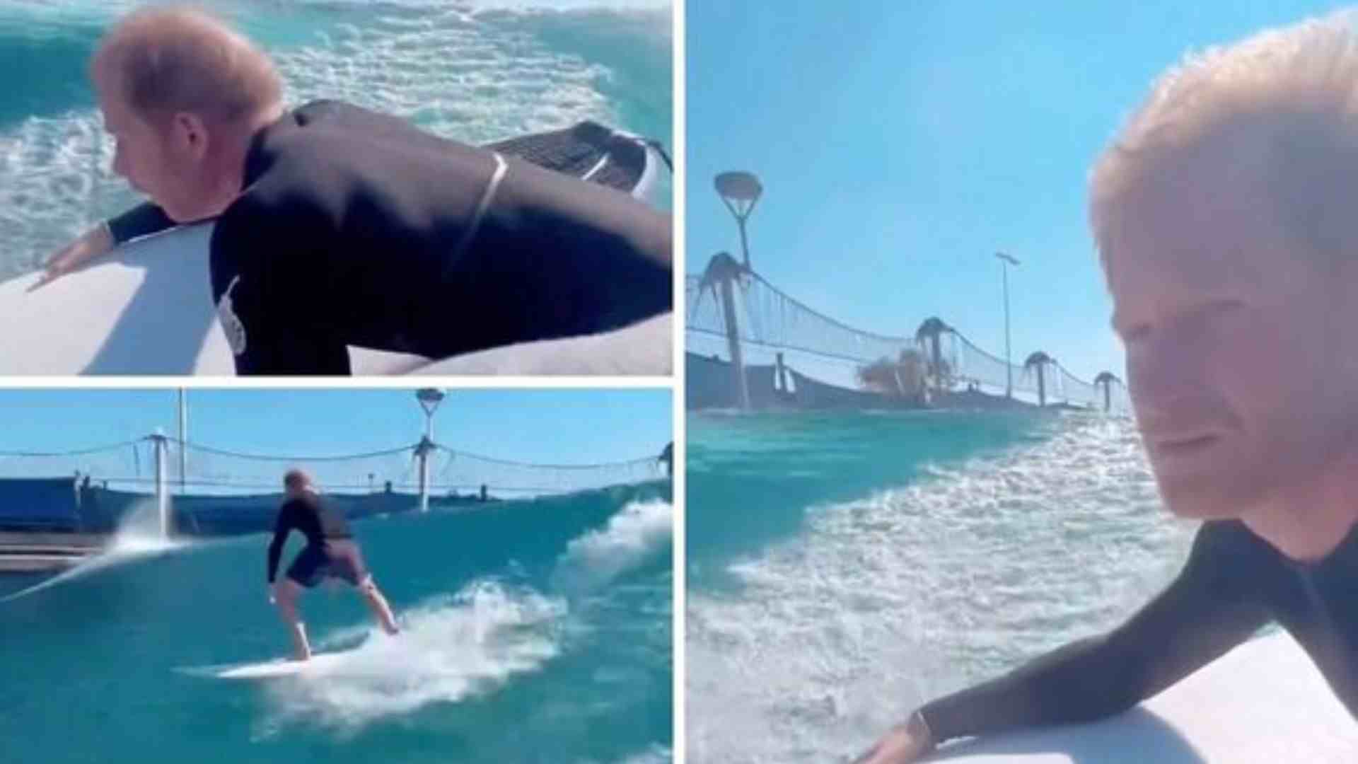 Prince Harry surfing in California