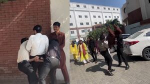 Watch: Pakistani Students Executing Risky Stunt On Classmates Triggers Online Backlash