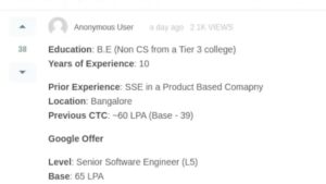 Tier 3 College Bengaluru Engineer Lands Rs. 60 Lakh Google Job