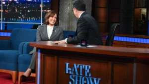 Kamala Harris Set For Late-Night Return To The Late Show With Stephen Colbert