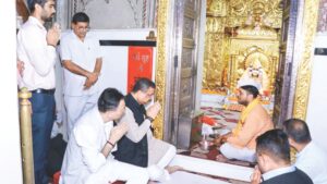 Union Ministers Pradhan and Prasada visit Mata Mansa Devi, seek blessings for BJP