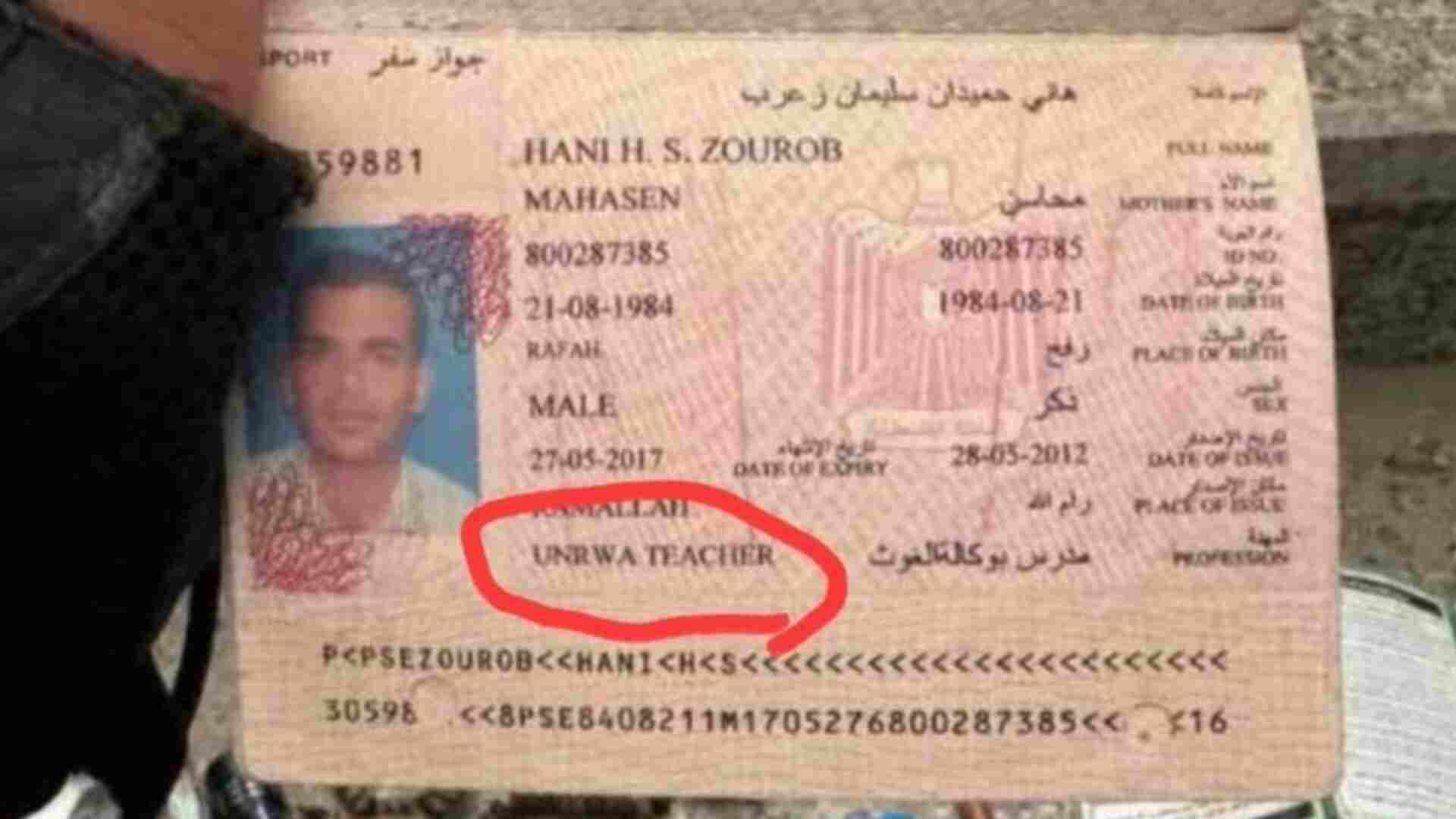 Passport photo of UNRWA Teacher