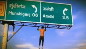 Watch: Shirtless Man Does Pull-Ups On 30-ft Signboard Goes Viral