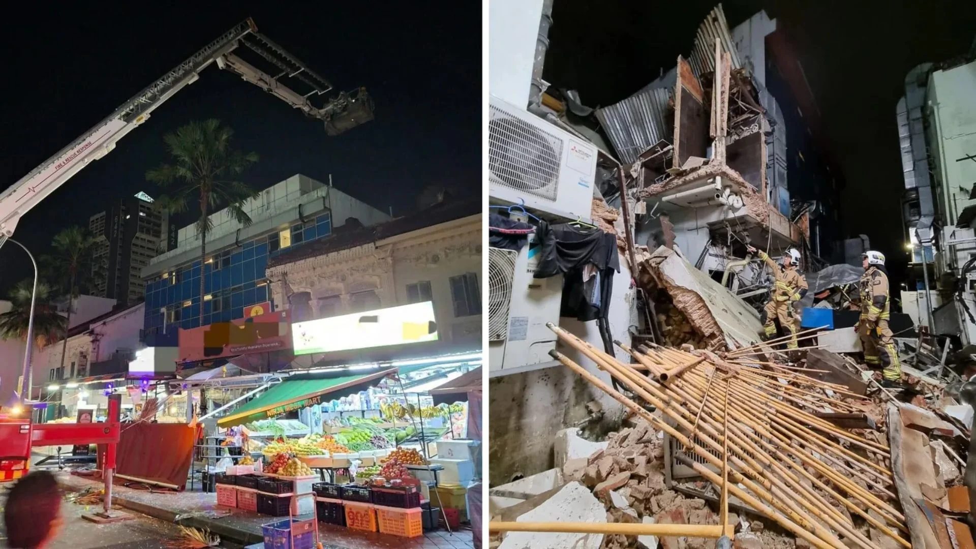 Six Injured After Two Shophouses Collapse In Singapore’s Little India