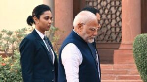 Woman SPG Commando Walking Behind PM Modi Goes Viral