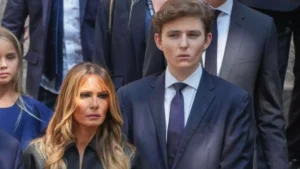 Melania Trump Departs NYC with Son Barron Ahead of Election Festivities in Florida