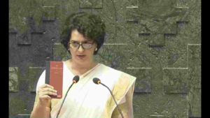 Priyanka Gandhi Takes Oath as Lok Sabha MP with Constitution in Hand, Marks Parliamentary Debut