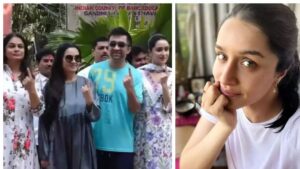 Shraddha Kapoor Mobbed by Fans for Selfies at Polling Booth During Maharashtra Elections