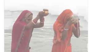 WATCH | ‘Foamy Yamuna’ Becomes Symbol of Devotion During Chhath Puja In Kalindi Kunj Ghat