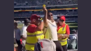 Fan Kicked Out for Sandpaper Display During Heated Test: Watch