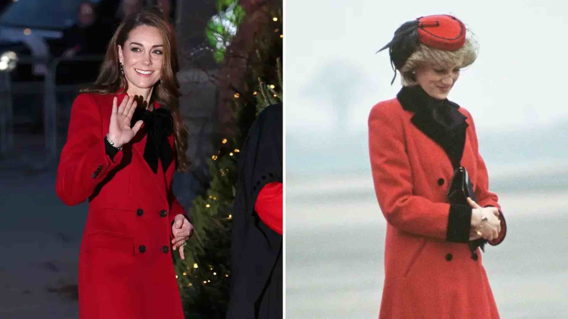 Kate Middleton Throws Princess Diana’s Iconic Style With Festive Red Look at Christmas Carol Service