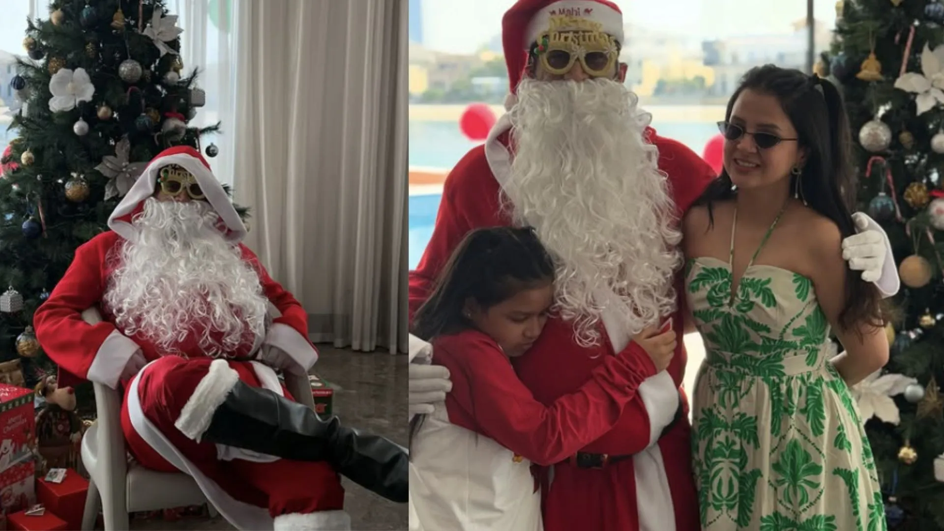 MS Dhoni Plays Santa for Sakshi and Ziva, Fans Adore His ‘Thalaclaus’ Moment