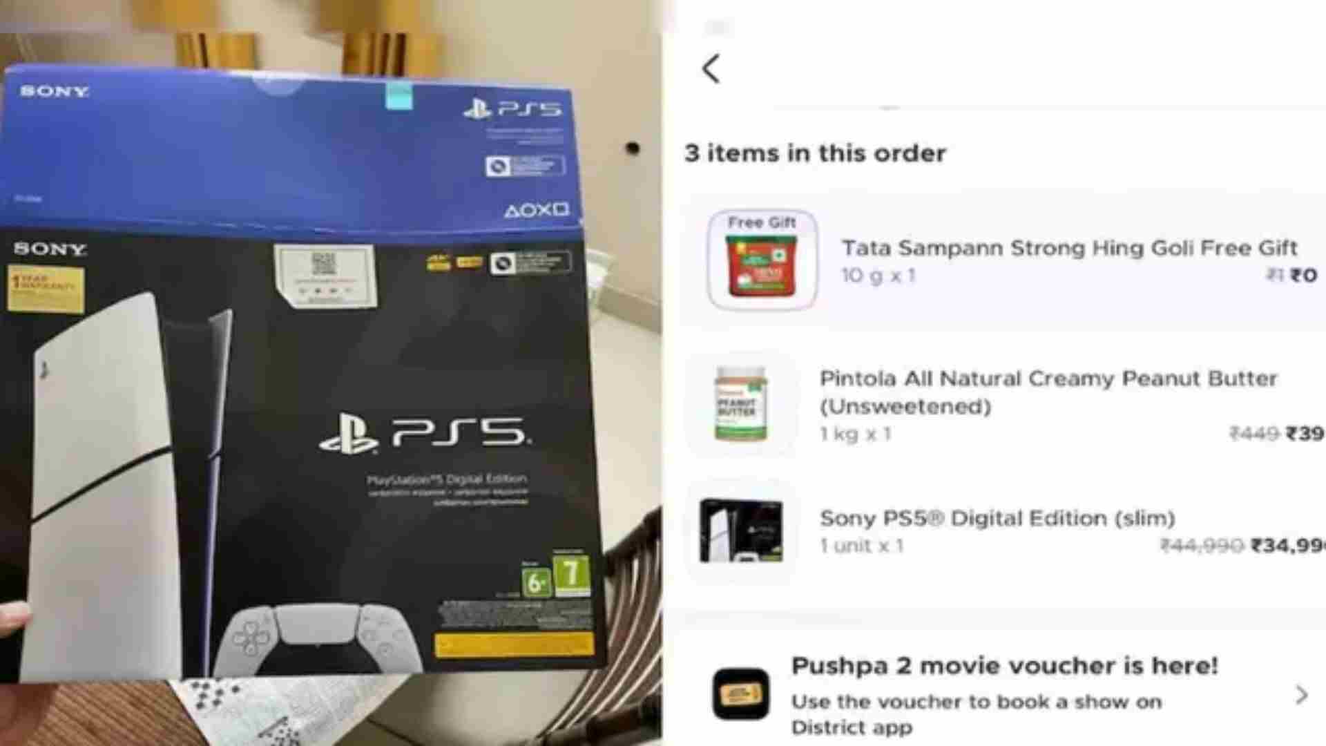 Man Orders PS5 on Blinkit, Gets Hing Goli as Free Gift