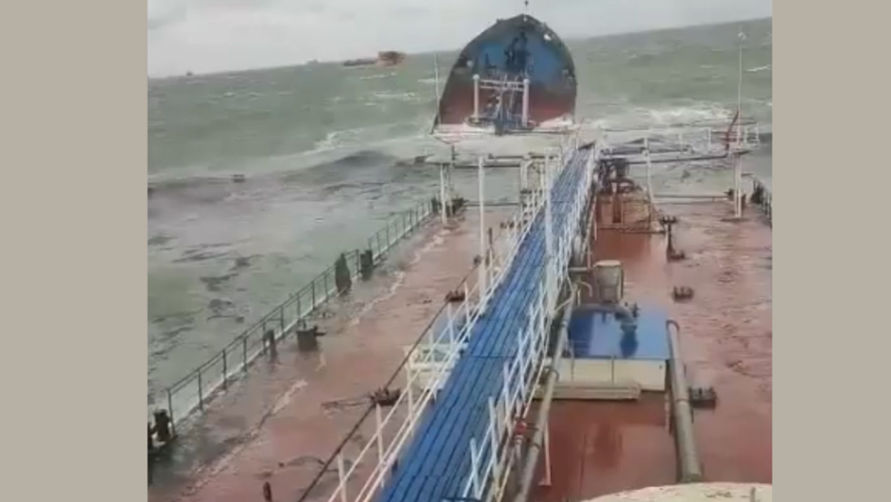 Russian Oil Tankers Damaged in Black Sea, Oil Spill Reported: Watch