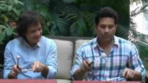 Legendary Musician Zakir Hussain’s Old Video Teaching Tabla To Sachin Tendulkar Resurfaces | WATCH