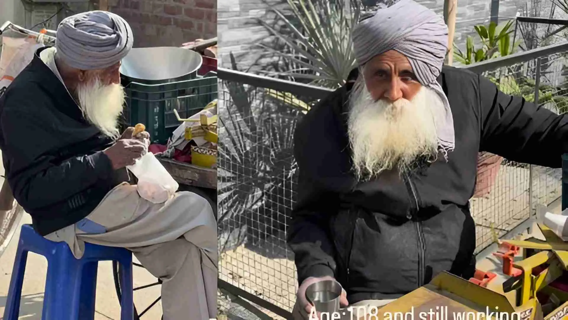 108-Year-Old Man Sells Vegetables with a Smile in Punjab’s Moga