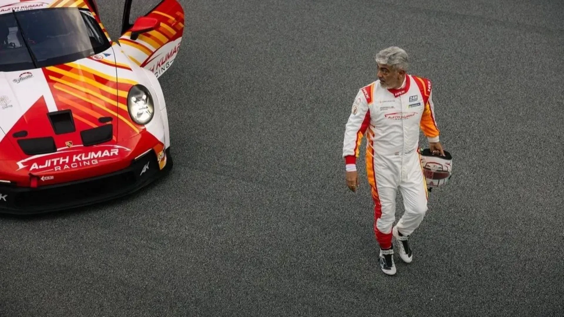 Actor Ajith Kumar Escapes Unscathed After Dramatic Crash In Dubai 24H Race Practice | Watch