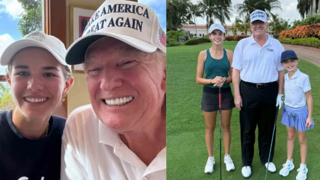 Donald Trump playing golf