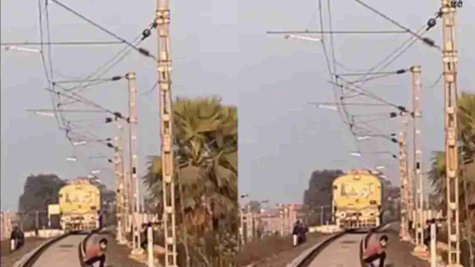 Lost In A Call, Man Brings Train To Complete Halt On Railway Track | WATCH