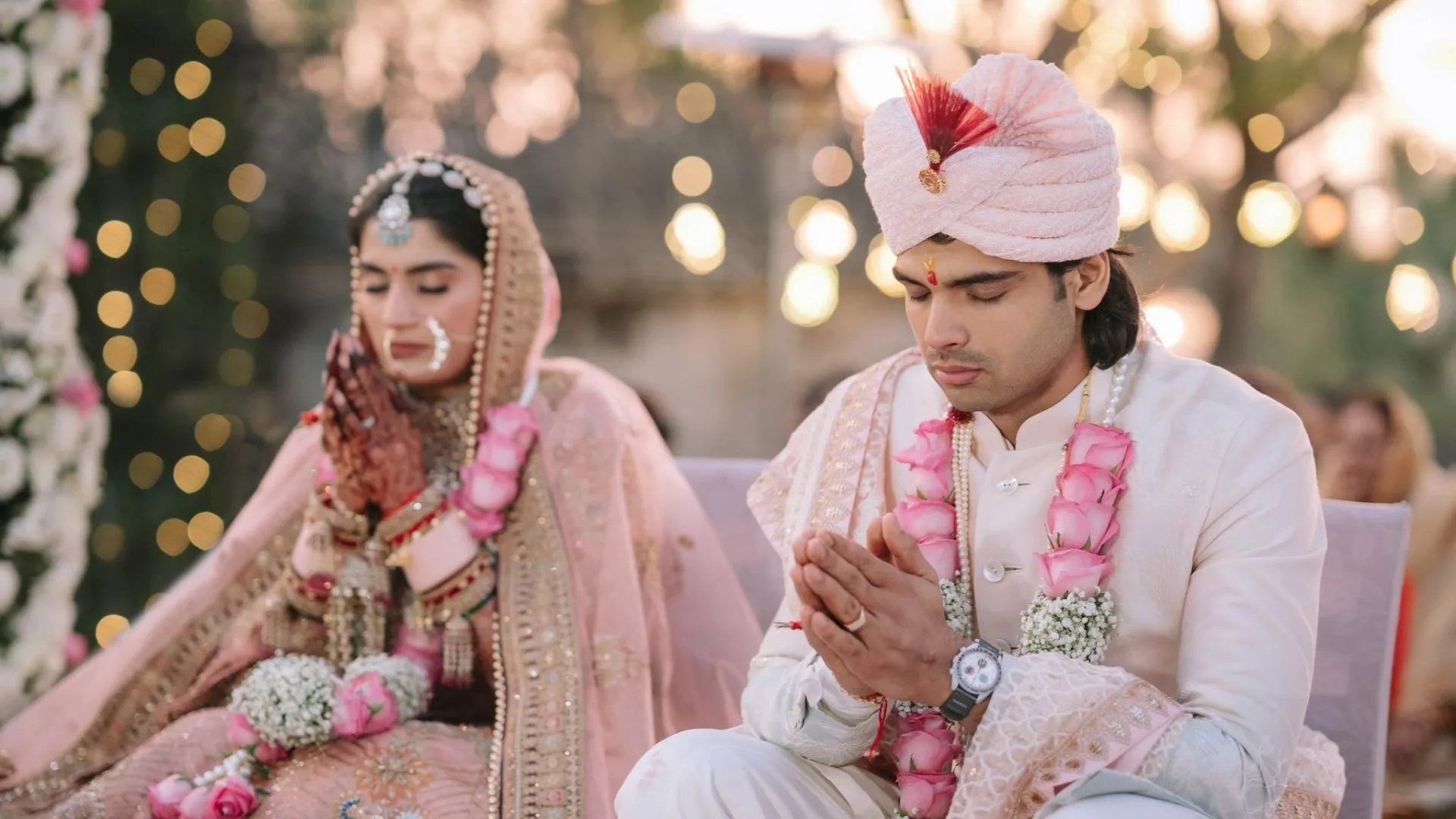 “Bound by Love, Happily Ever After”: Neeraj Chopra Ties the Knot with Himani Mor; Wedding Pictures Go Viral