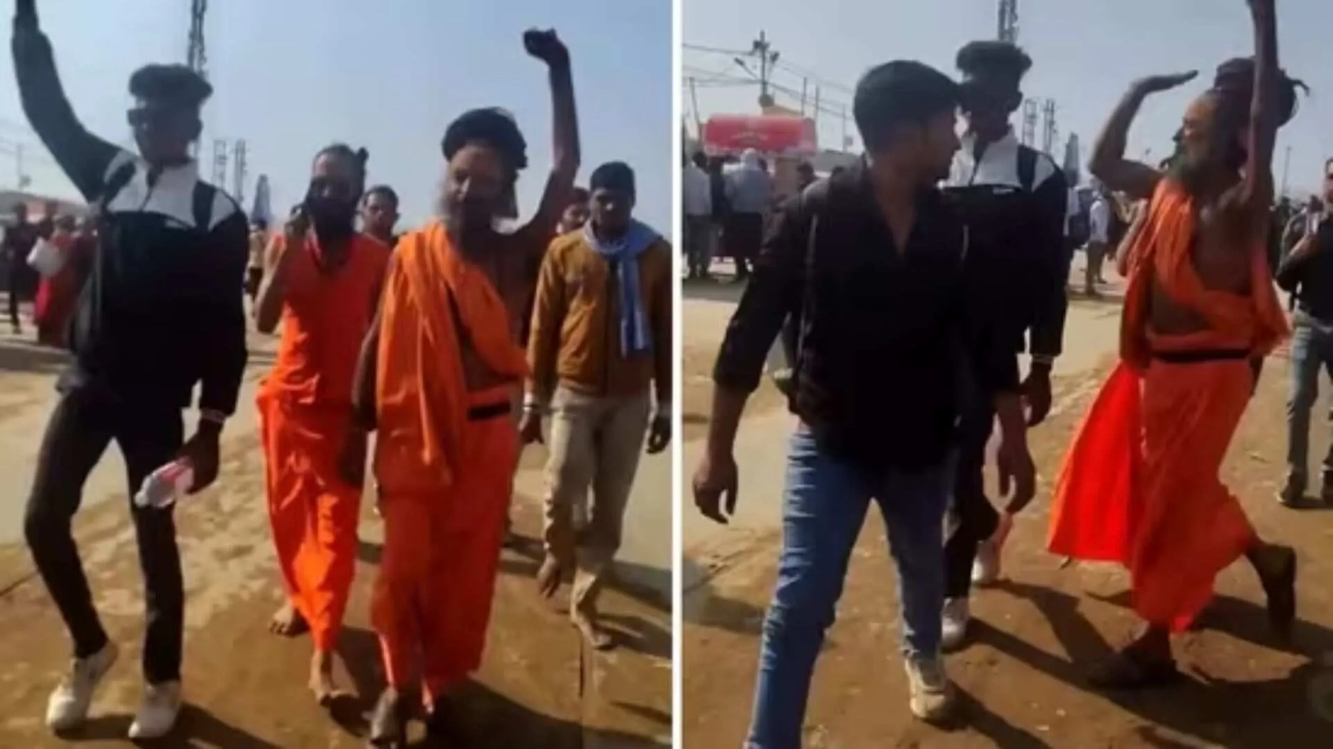 Sadhu Slaps Man for Mimicking his ‘Raised-Hand’ Gesture | WATCH