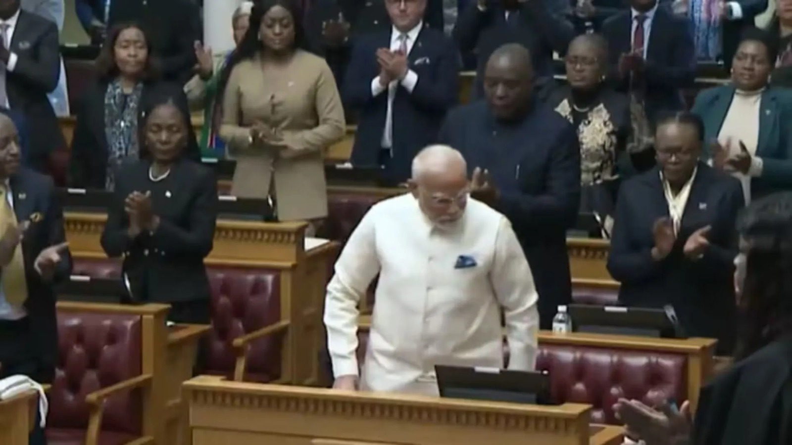 PM Modi Receives Standing Ovation in Namibia Parliament After Landmark Speech