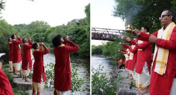 Ganga Aarti Held at the Banks of Credit River in Canada | PICS
