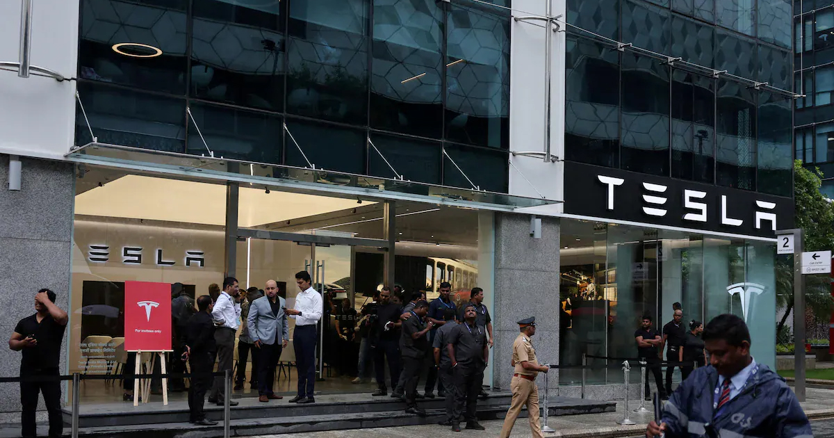 ‘Right City and State’: CM Fadnavis Inaugurates Tesla’s First Showroom in Mumbai