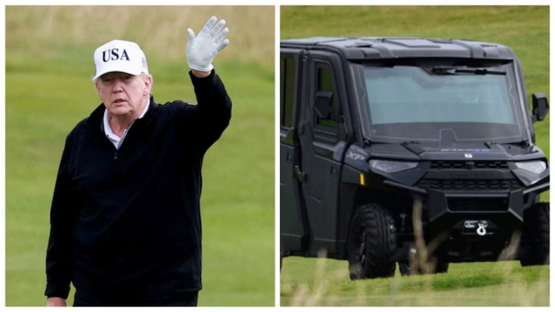 Trump’s Armoured Buggy Steals the Spotlight During Scotland Visit | WATCH