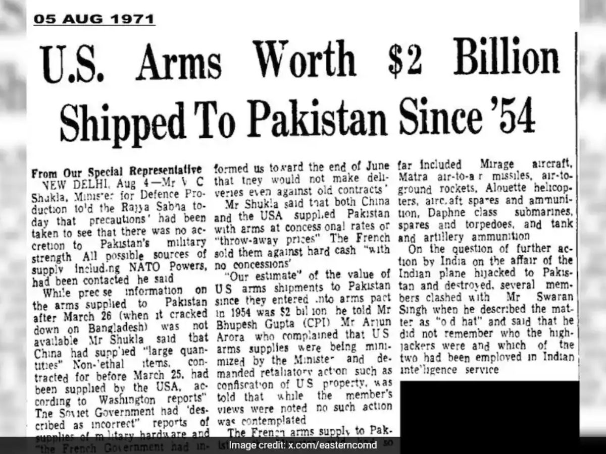 Indian Army’s 1971 Post Resurfaces, Cites US Support to Pakistan Amid Trump’s Tariff Threats