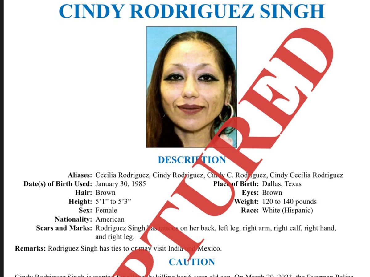 FBI Arrests Texas Mother Cindy Rodriguez Singh in India for Killing 6-Year-Old Son