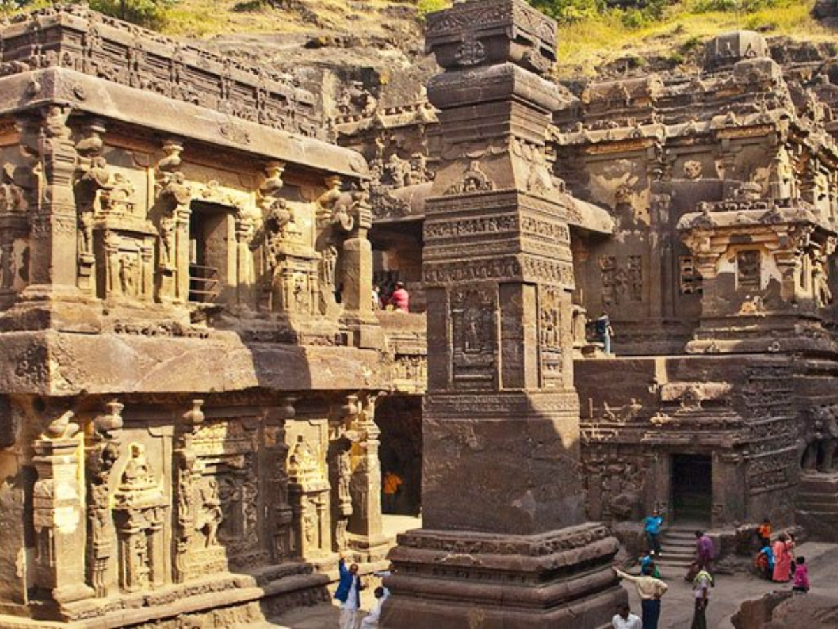 Ellora Caves, Maharashtra is a multi faith rock-cut marvels including Kailasa and a UNESCO heritage, Hindu, Jain & Buddhist sculptures - Photo Gallery