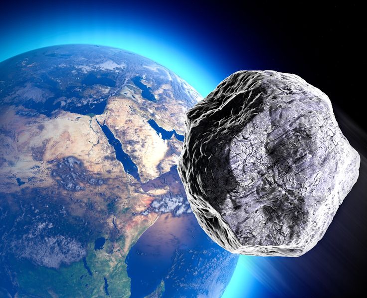 The moon intercepting asteroids, protecting Earth from potential impacts. - Photo Gallery