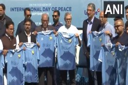 J-K CM Omar Abdullah launches Real Kashmir FC peace jersey, announces marathon date