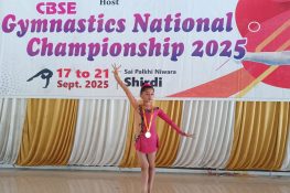 Class sixth student Anushree Upadhyay secures gold in CBSE National Gymnastics Championship