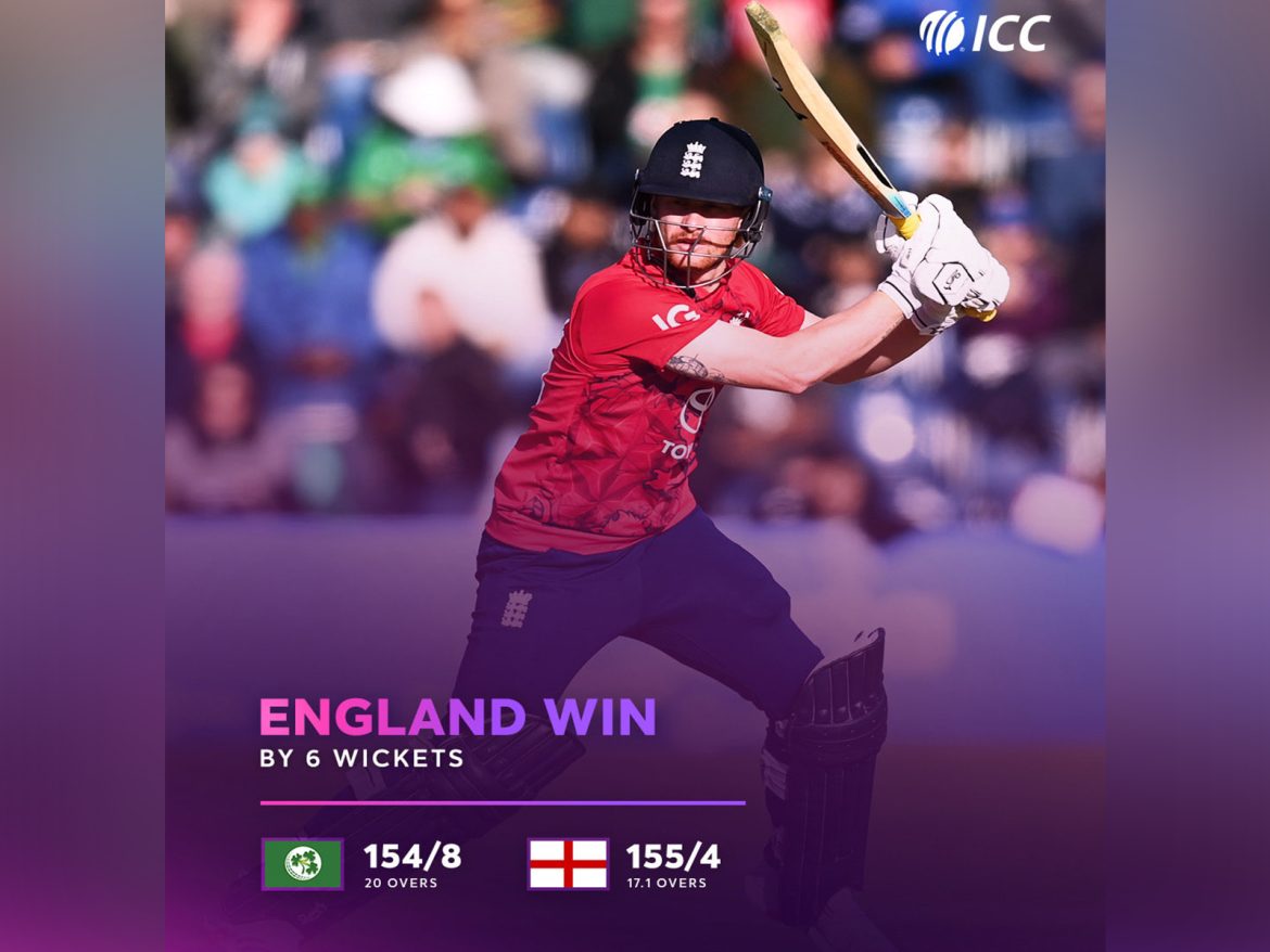 Rashid, Cox power England to six wicket win over Ireland, capture T20I series