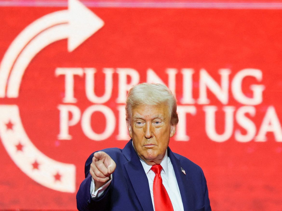 "The bullet was aimed at all of us": Trump takes swipe at left during Charlie Kirk's memorial