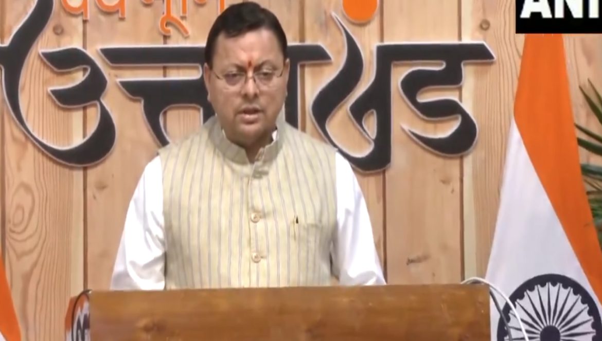 Uttarakhand CM addresses foundation stone laying ceremony of roads reconstructed under Central Road Infrastructure Fund in Udham Singh Nagar